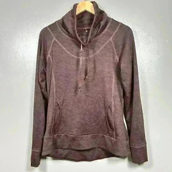 KUHL Funnel Neck Pullover Purple Kangaroo Pouch Active Outdoorsy Women Medium - Picture 1 of 10